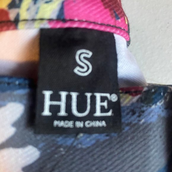 HUE NWT U16886 Multi Floral Split Hem Leggings sz S - Picture 6 of 11